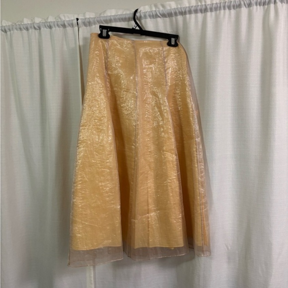 Vince Shimmering silk blend tule A-Line Skirt